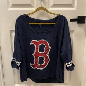 Plus size Boston Red Sox 3/4 sleeve top